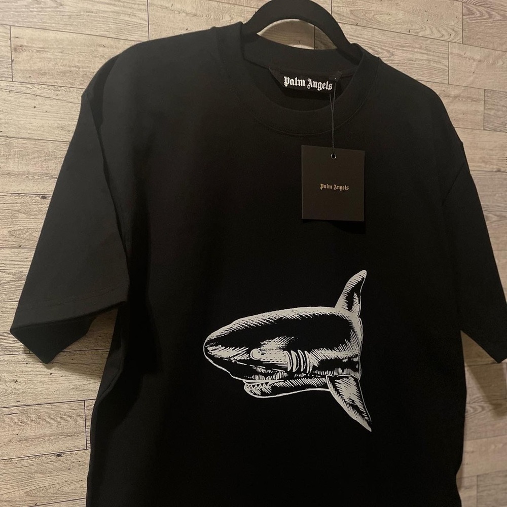 Palm Angels Black Shark Graphic T-Shirt